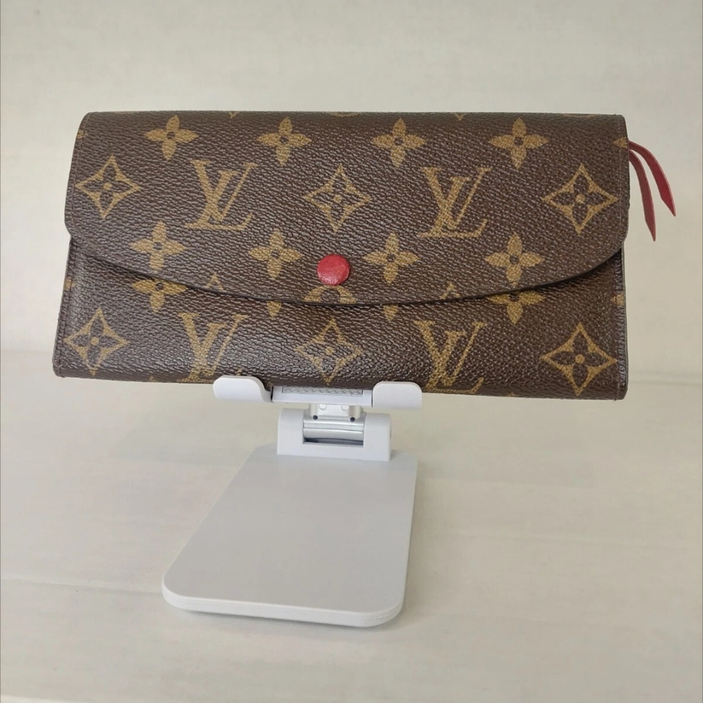Louis Vuitton Brown Monogram Long Bi-Fold Emilie One Size Wallet (M60136)